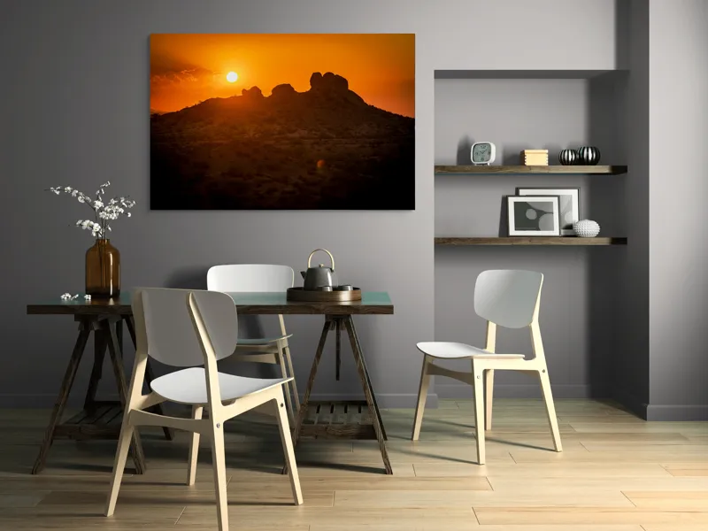 Tablou Canvas Siluete de piatră scăldate în apus, 150 x 100 cm – poza 5