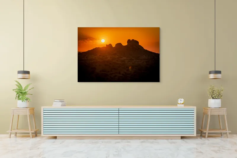 Tablou Canvas Siluete de piatră scăldate în apus, 150 x 100 cm – poza 6