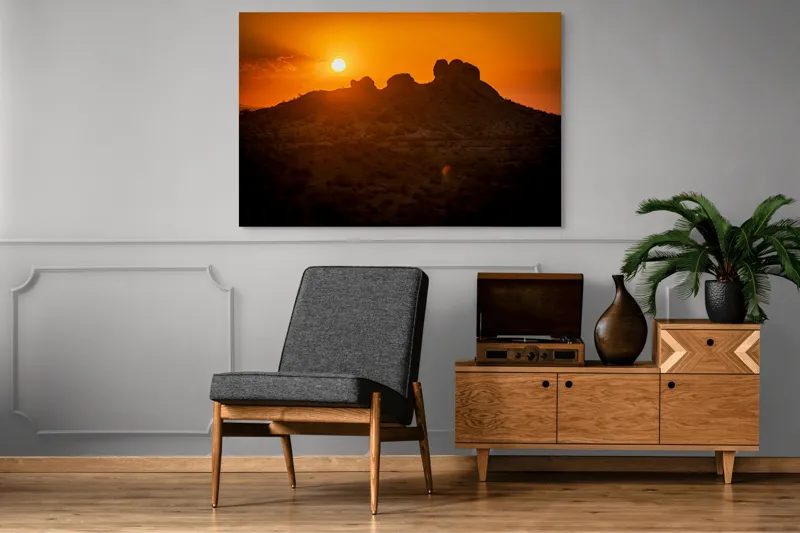 Tablou Canvas Siluete de piatră scăldate în apus, 150 x 100 cm – poza 8