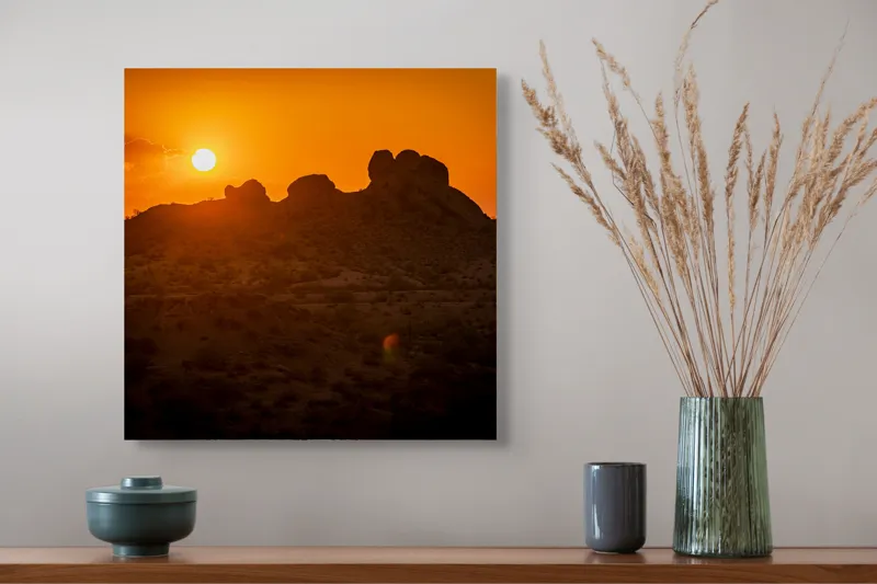 Tablou Canvas Siluete de piatră scăldate în apus, 50 x 50 cm – poza 4