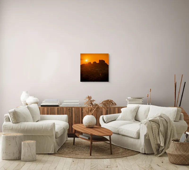 Tablou Canvas Siluete de piatră scăldate în apus, 50 x 50 cm – poza 7