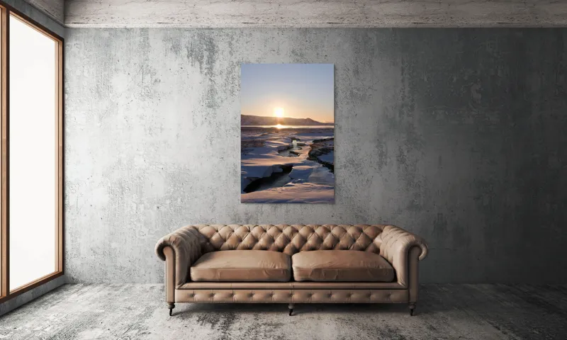 Tablou Canvas pe tema Soarele peste tărâmul înghețat, 100 x 150 cm – poza 6