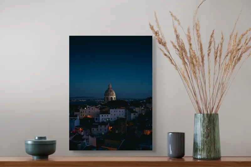 Tablou Canvas cu peisaj nocturn lisabonez, 39 x 54 cm – poza 3