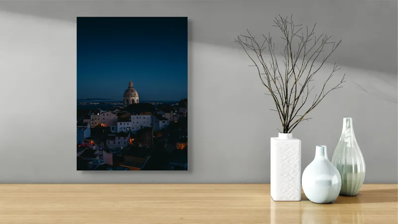Tablou Canvas cu peisaj nocturn lisabonez, 39 x 54 cm – poza 4