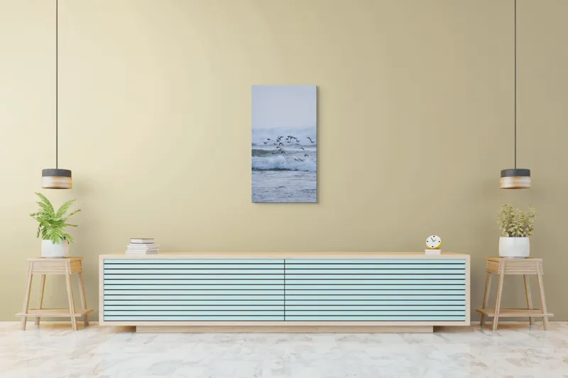 Tablou Canvas Dansul păsărilor deasupra valurilor mării, 50 x 90 cm – poza 6