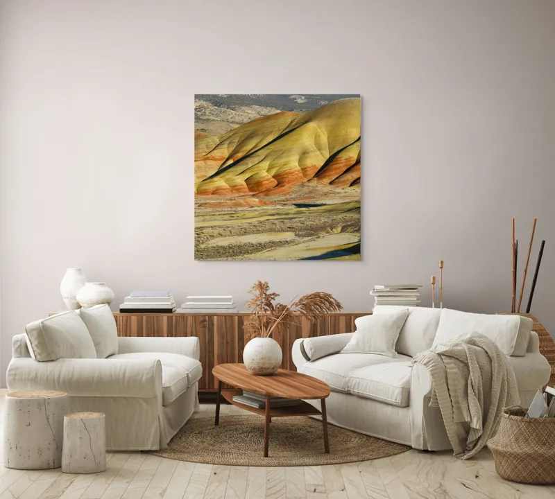 Tablou Canvas Peisaj Desert cu Colinele în Lumina Apusului, 100 x 100 cm – poza 3
