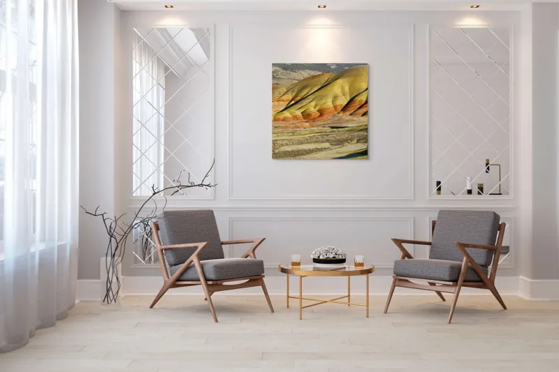 Tablou Canvas Peisaj Desert cu Colinele în Lumina Apusului, 100 x 100 cm – poza 7