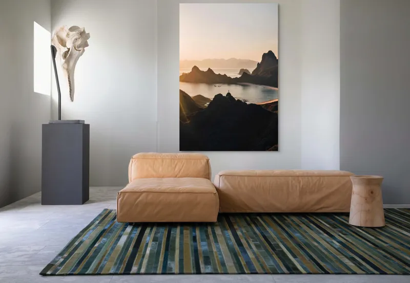 Tablou Canvas, Peisaj cu Răsărit peste Golf, , Multicolor, 100 x 150 cm