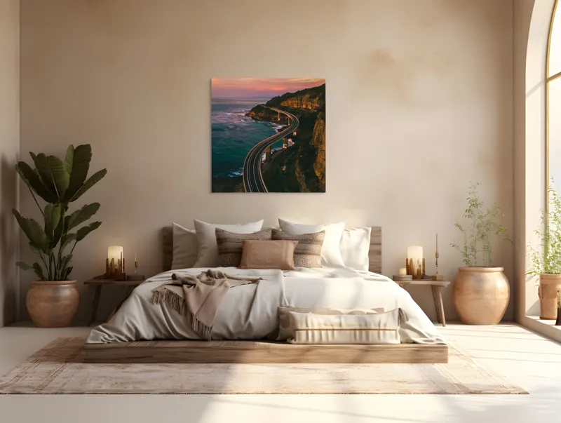Tablou Canvas Drumul Șerpuitor Spre Apusul Viselor, 100 x 100 cm – poza 4