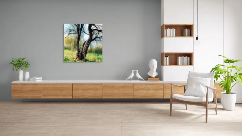 Tablou Canvas, "Dansul copacului în vântul primăverii", 100 x 100 cm – poza 8