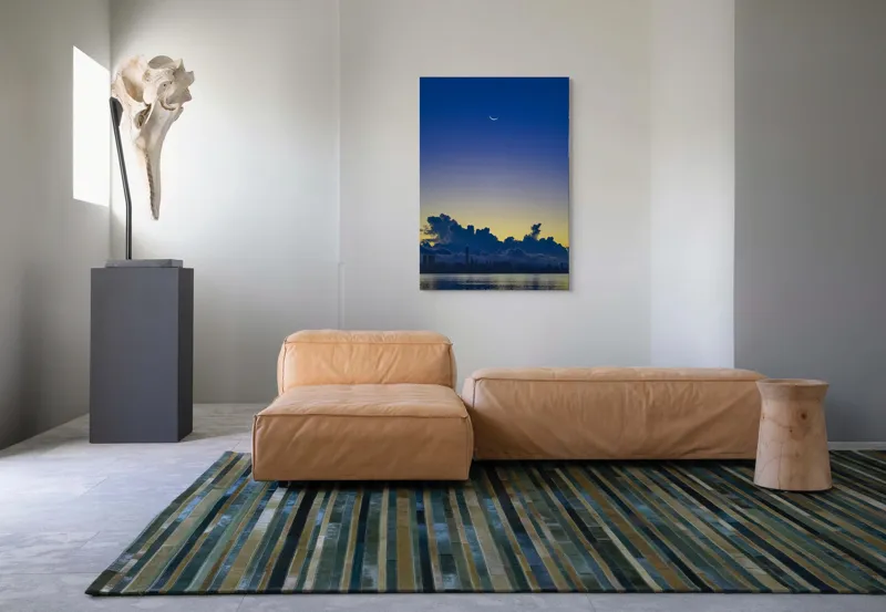Tablou Canvas, "Luna melancolică peste orașul adormit", 70 x 100 cm – poza 7