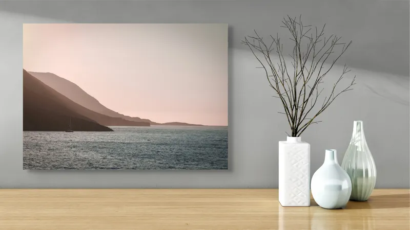 Tablou Canvas pe tema orizontului marin liniștit, 70 x 50 cm – poza 3