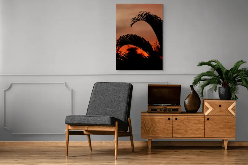 Tablou Canvas cu tema apus tropical, 70 x 100 cm