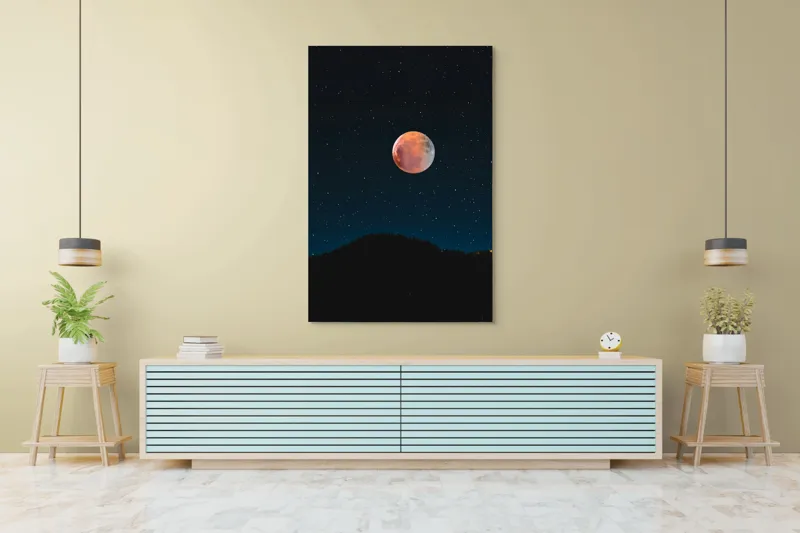 Tablou Canvas Luna Scăldată în Tăcerea Noții, 100 x 150 cm – poza 4