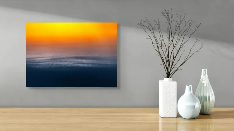 Tablou Canvas Apus de foc peste ocean liniștit, 54 x 39 cm – poza 3