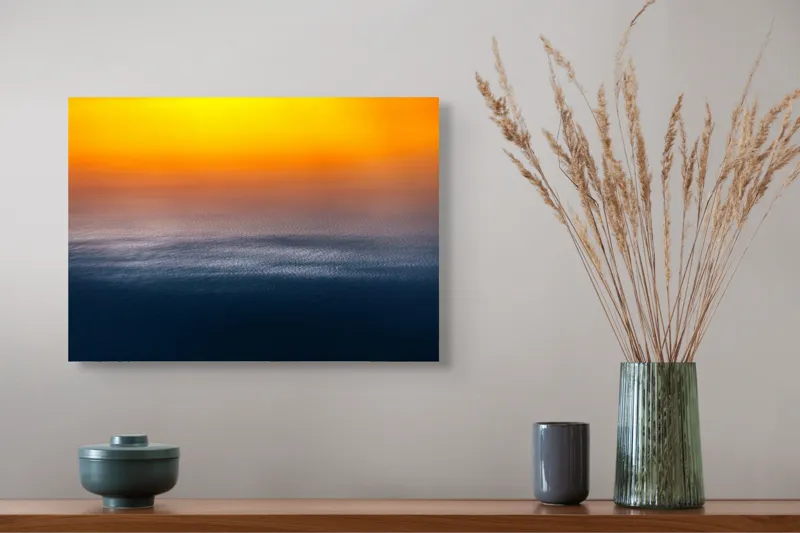 Tablou Canvas Apus de foc peste ocean liniștit, 54 x 39 cm – poza 4