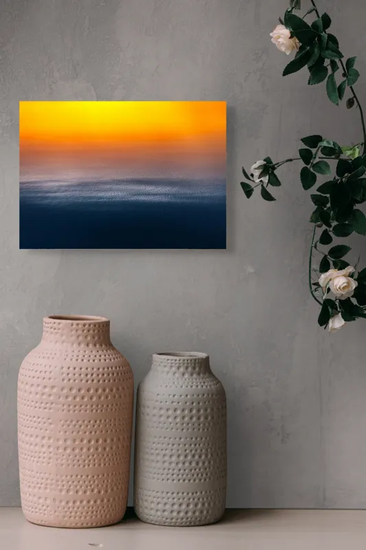 Tablou Canvas Apus de foc peste ocean liniștit, 54 x 39 cm – poza 8