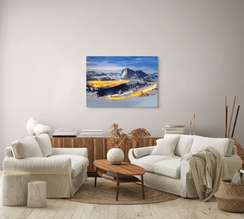 Tablou Canvas pe tema munților înzăpeziți, 100 x 70 cm – poza 3