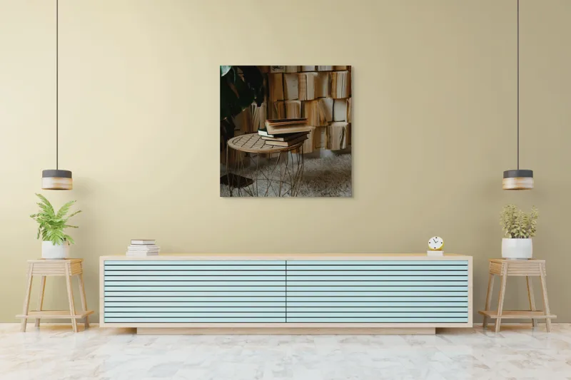 Tablou Canvas, "Odaia cu povești nerostite ale vremii", 100 x 100 cm – poza 5