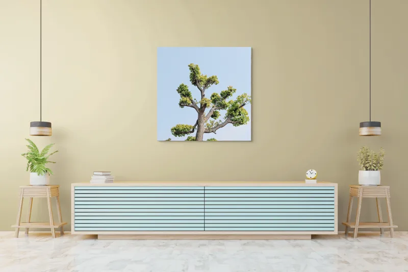 Tablou Canvas, "Silueta solitară în cer senin", 100 x 100 cm – poza 5