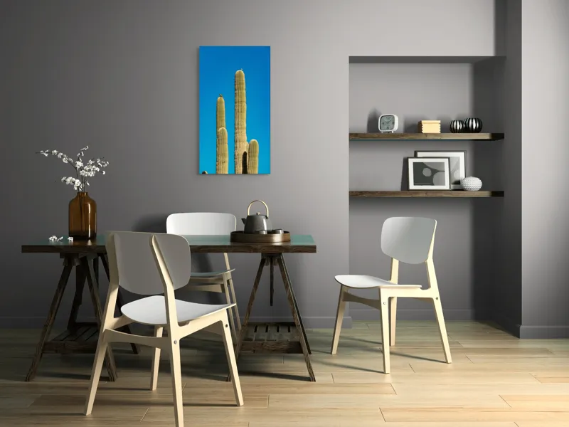 Tablou Canvas Cactuși și Cer Albastru Infinit Natură Verticalitate, 50 x 90 cm – poza 4