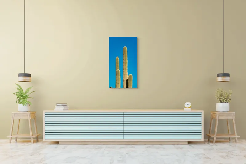 Tablou Canvas Cactuși și Cer Albastru Infinit Natură Verticalitate, 50 x 90 cm – poza 6