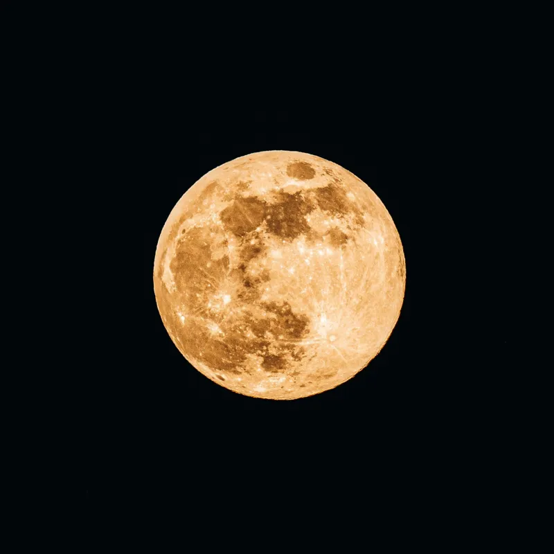 Tablou Canvas, "Luna de chihlimbar strălucitor", 100 x 100 cm – poza 2