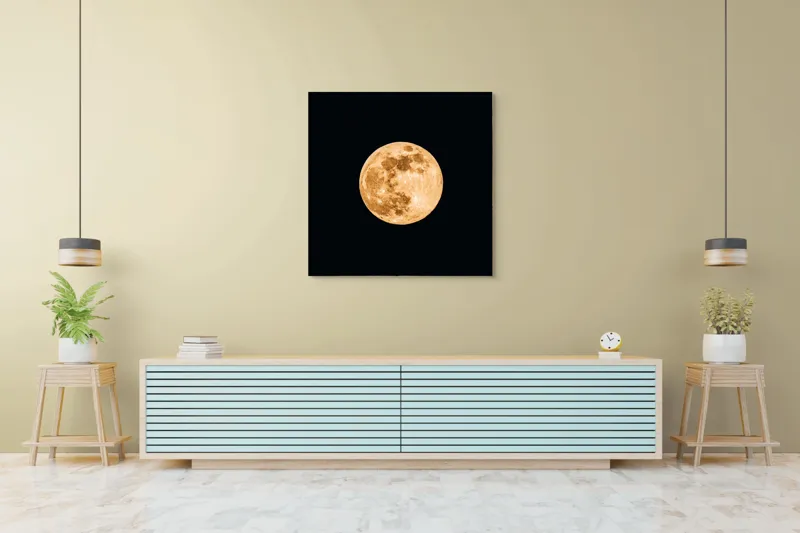 Tablou Canvas, "Luna de chihlimbar strălucitor", 100 x 100 cm – poza 5