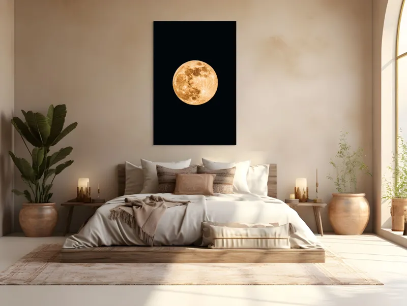 Tablou Canvas, "Luna de chihlimbar strălucitor", 100 x 150 cm – poza 3