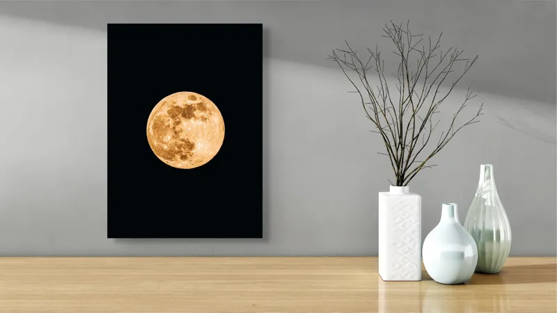 Tablou Canvas, "Luna de chihlimbar strălucitor", 39 x 54 cm – poza 4