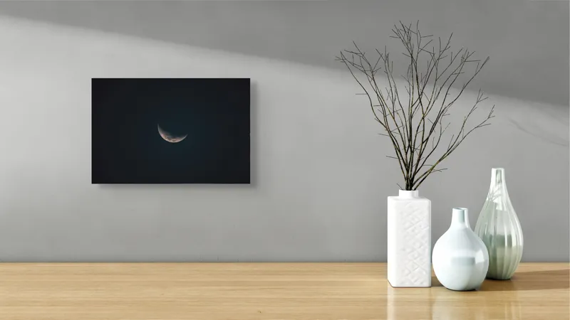 Tablou Canvas Lună în Noapte Adâncă Artă Murală, 39 x 26 cm – poza 8