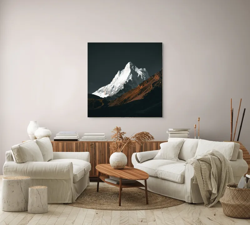 Tablou Canvas, "Măreția Tăcută a Zării Înghețate", 100 x 100 cm – poza 3
