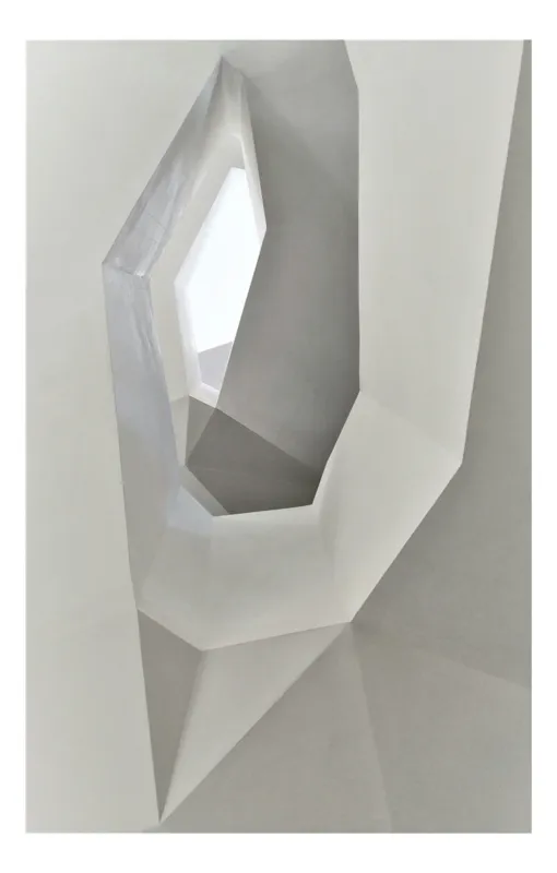 Tablou Canvas Fereastra Geometrică Iluzii Infinite, 26 x 39 cm