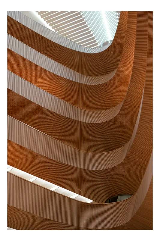 Tablou Canvas Geometrii Ondulate și Lumini Filtrate, 70 x 100 cm