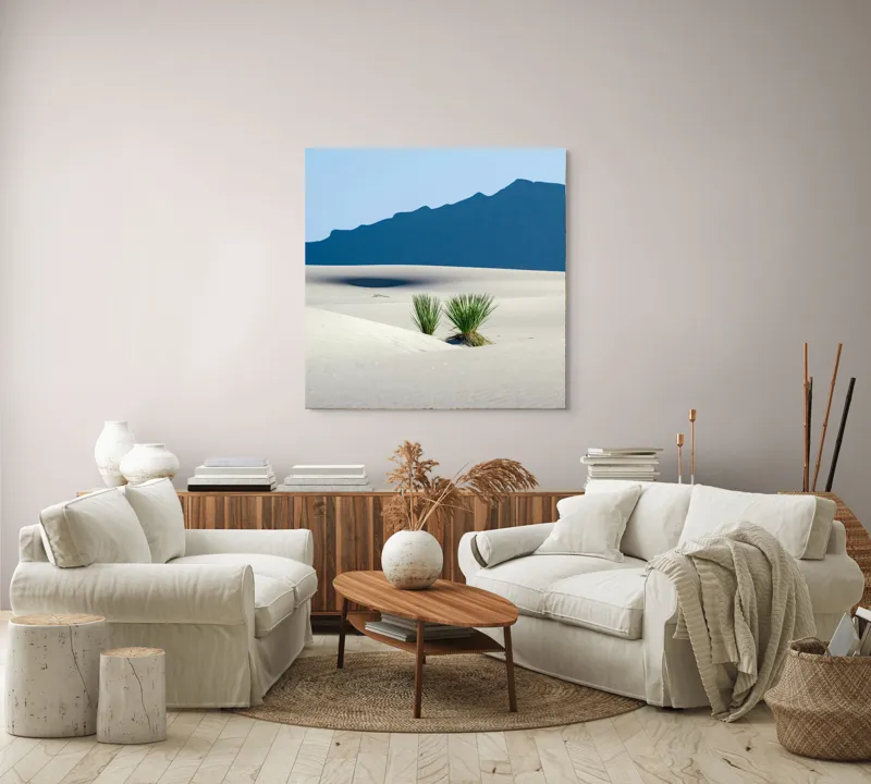 Tablou Canvas, "Pustiul tăcut sub cerul albastru", 100 x 100 cm – poza 3