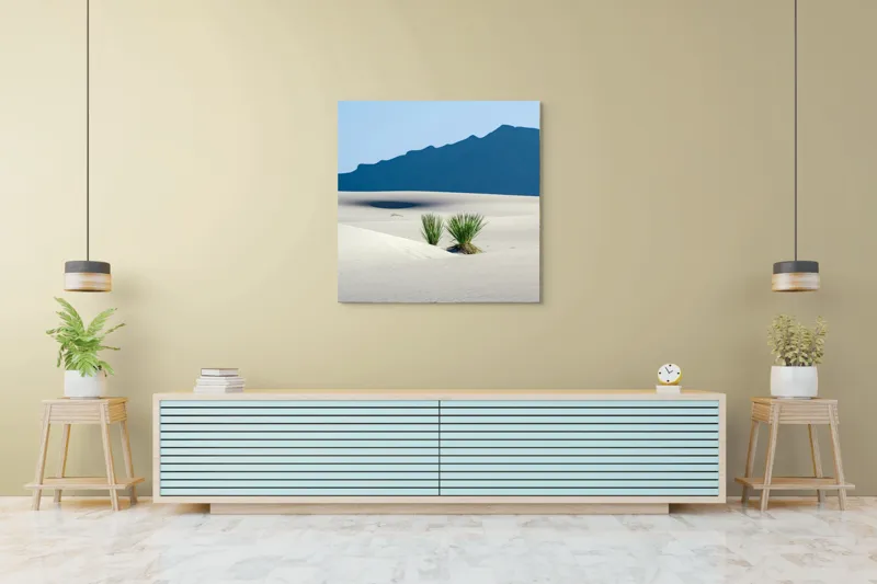 Tablou Canvas, "Pustiul tăcut sub cerul albastru", 100 x 100 cm – poza 5