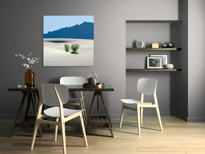 Tablou Canvas, "Pustiul tăcut sub cerul albastru", 100 x 100 cm – poza 6