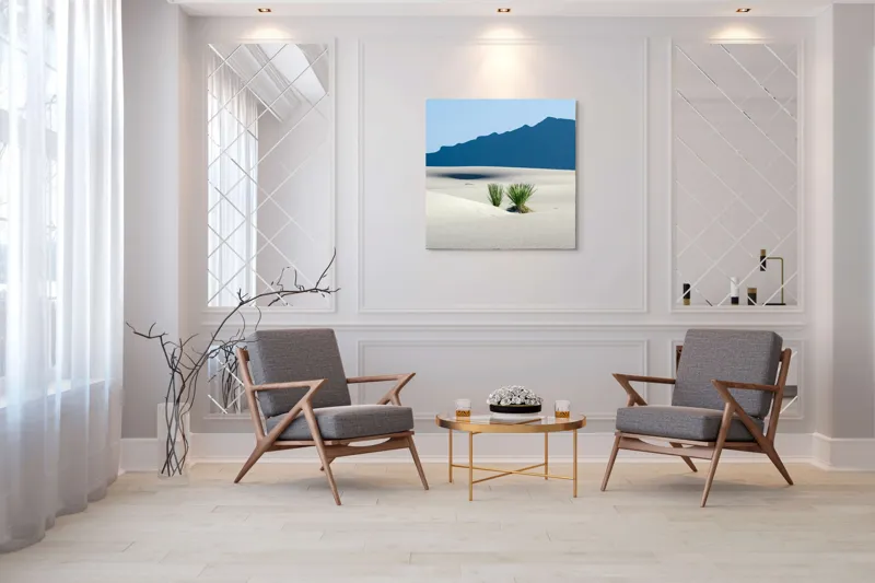 Tablou Canvas, "Pustiul tăcut sub cerul albastru", 100 x 100 cm – poza 7