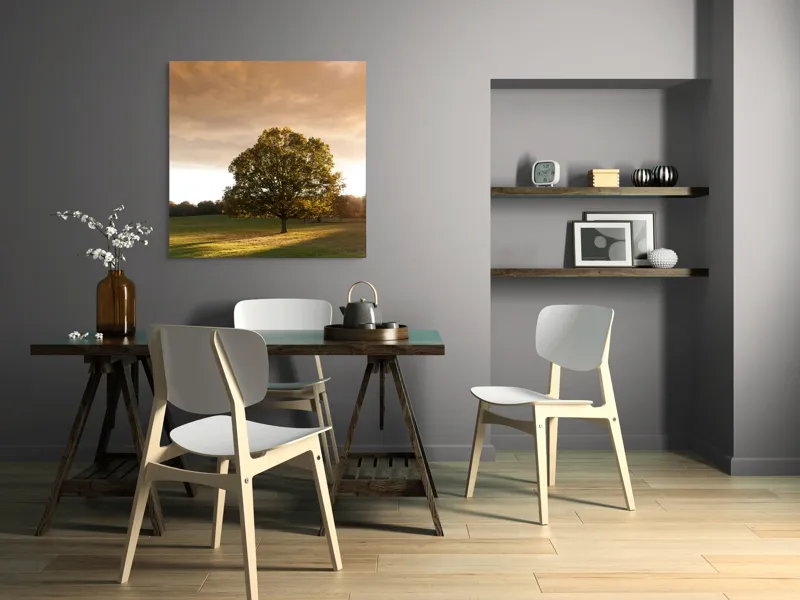 Tablou Canvas, "Solitudinea unui copac sub apus", 100 x 100 cm – poza 6