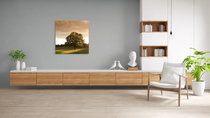 Tablou Canvas, "Solitudinea unui copac sub apus", 100 x 100 cm – poza 8