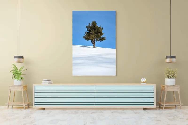 Tablou Canvas Arbore solitar în oceanul alb, 100 x 150 cm – poza 4