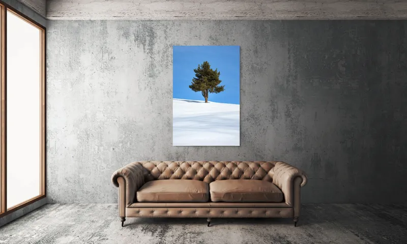 Tablou Canvas Arbore solitar în oceanul alb, 100 x 150 cm – poza 6