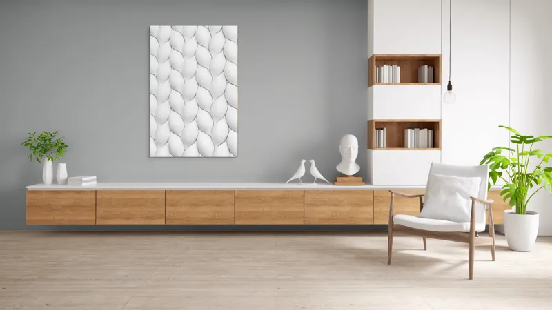Tablou Canvas, "Textura unduitoare a viselor albe", 100 x 150 cm – poza 8