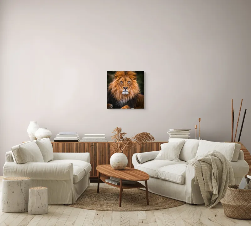 Tablou Canvas, "Regele Serengeti stăpânind savana.", 50 x 50 cm – poza 7