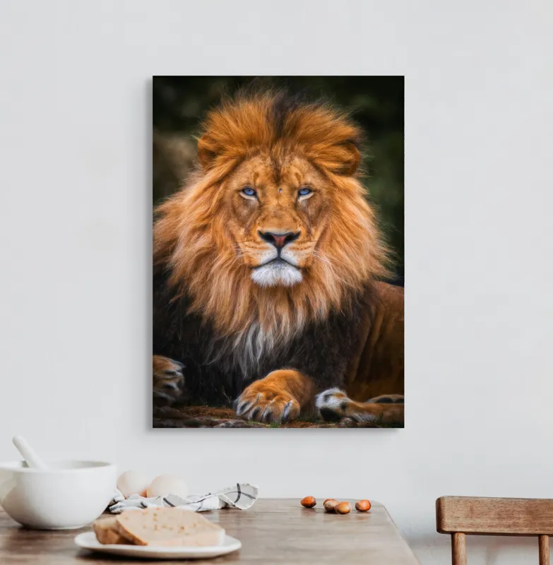 Tablou Canvas, "Regele Serengeti stăpânind savana.", 50 x 70 cm – poza 3