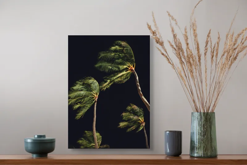Tablou Canvas Palmieri sub Clar de Lună Artă Murală, 39 x 54 cm – poza 3