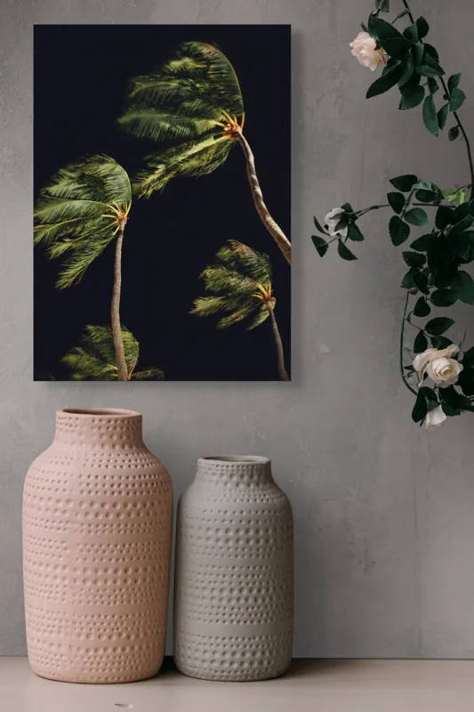 Tablou Canvas Palmieri sub Clar de Lună Artă Murală, 39 x 54 cm – poza 6