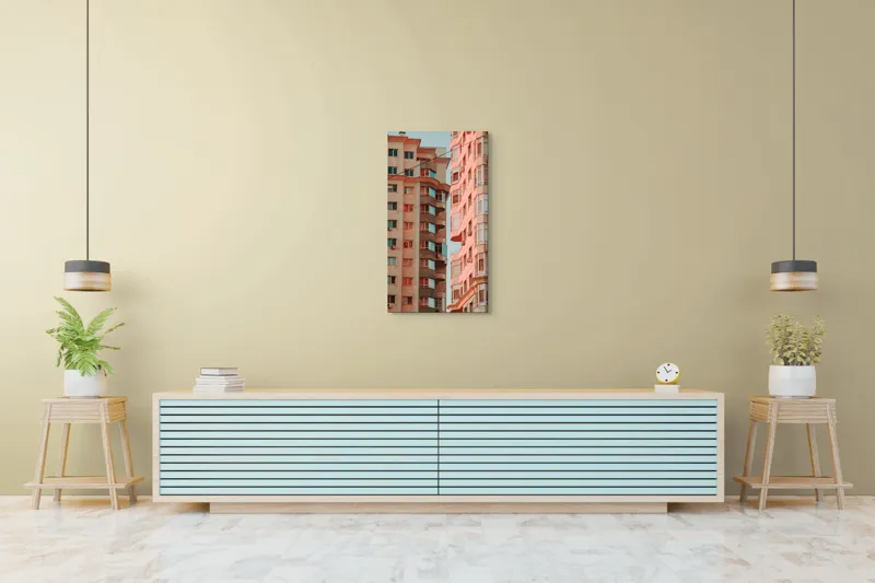 Tablou Canvas, "Blocuri în lumină de amurg", 50 x 90 cm – poza 6