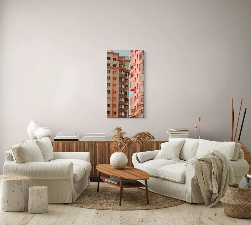 Tablou Canvas, "Blocuri în lumină de amurg", 50 x 90 cm – poza 7