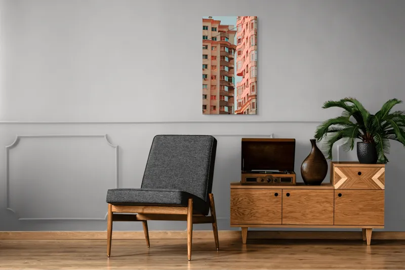 Tablou Canvas, "Blocuri în lumină de amurg", 50 x 90 cm – poza 8